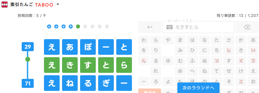mahjongQuiz's tweet photo. @nakam32jp @Toyokeizai @asahi 🟠 #ROUND7 #正解 ！

#答え ： #エキストラ

#索引たんご #TABOO

#挑戦回数 ： 5 / 9

#残り #単語数 ： 13 / 1,207

#stockvoice #TradeNote #カビュウ #大殺界 #２年目 https://t.co/vmGJTZhjQT
