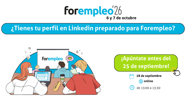 eaml_uc3m's tweet photo. 🎯 ¿Quieres que tu perfil destaque y dar el salto definitivo a tu futuro profesional?

En #Forempleo26 tenemos justo lo que buscas: talleres prácticos para darte las herramientas que necesitas antes de hablar con las empresas. https://t.co/HJVeHPkDGl