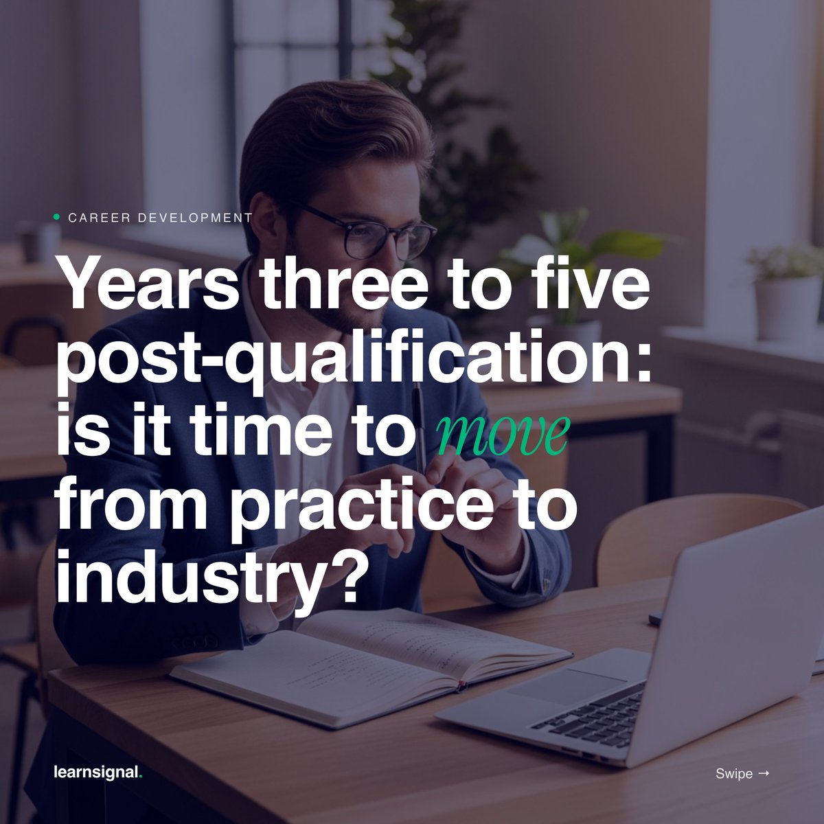 learnsignal's tweet photo. Years 3–5 post-qualification is the window to move from practice to industry. Enough technical grounding to be useful; not so senior that salary expectations close doors. Wait until manager level and the conversation shifts.

#AccountingCareers #FinanceCareers https://t.co/MyGaNMVWnf