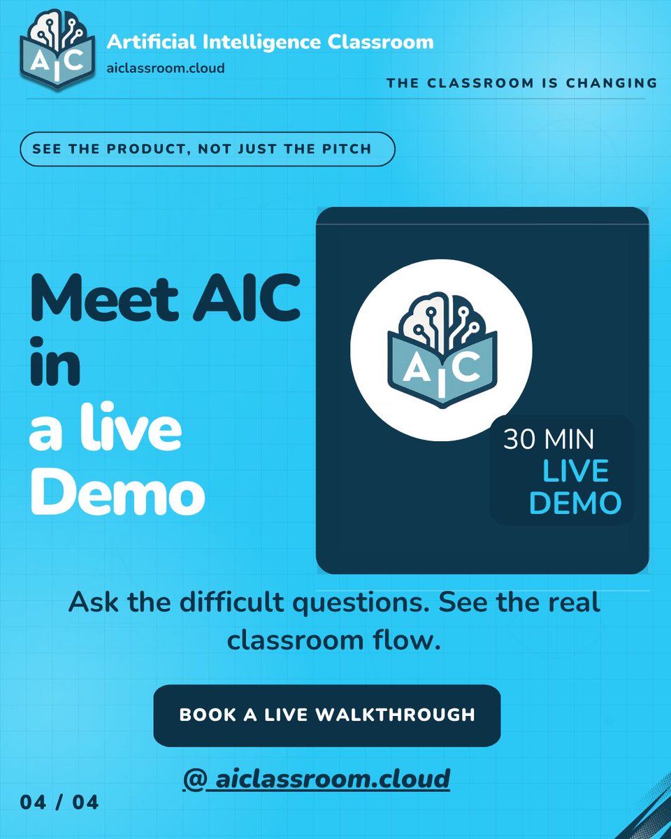 aiforclassrooms's tweet photo. AIC started with one classroom question: why should a valuable explanation disappear after the bell? 🔔 
That question became a working product and took us to SparkTank Cohort 3. Now we’re ready to show schools what comes next. 🚀
#SparkTank #StudentFounder #AIC https://t.co/XC5lbaIC6E
