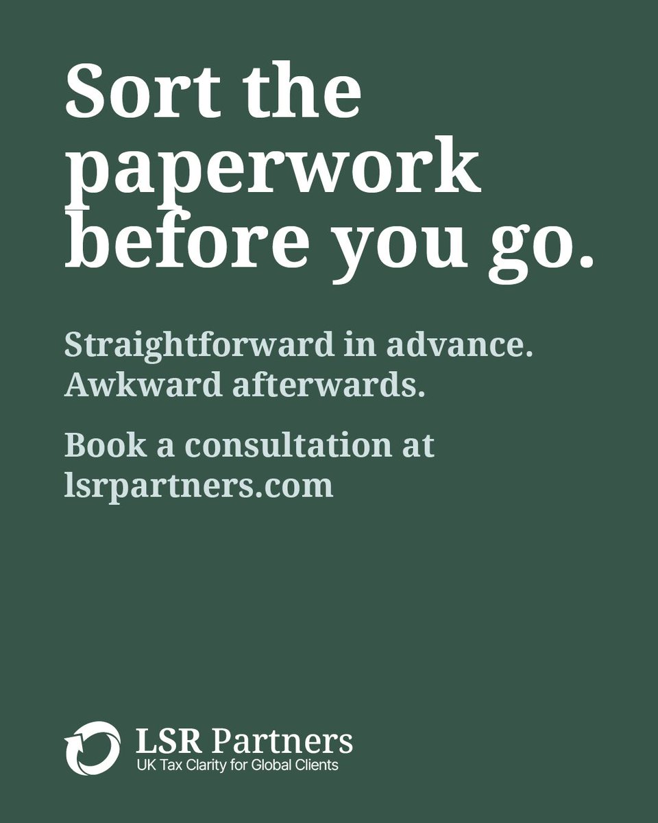 LSRpartners's tweet photo. People plan the tax side of an international move but forget the other one.

Social security runs on separate rules, separate agreements and separate paperwork. Do any work in another country and obligations can start immediately.
Watch the video here: 

https://t.co/tKqeZFAZUq https://t.co/mLcvUVScYu