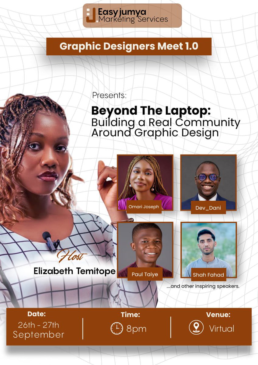 Champgodwin123's tweet photo. NINE DAYS 🚨🚨🚨

We're officially in the final stretch.

9 days until graphic designers come together for MEET IMPACT.

Follow @easyjumyamarketingservices don't miss out 😃

#MeetImpact2026 #10DaysToGo #GraphicDesignersEdition #FinalStretch https://t.co/7QZyqdv5Ej