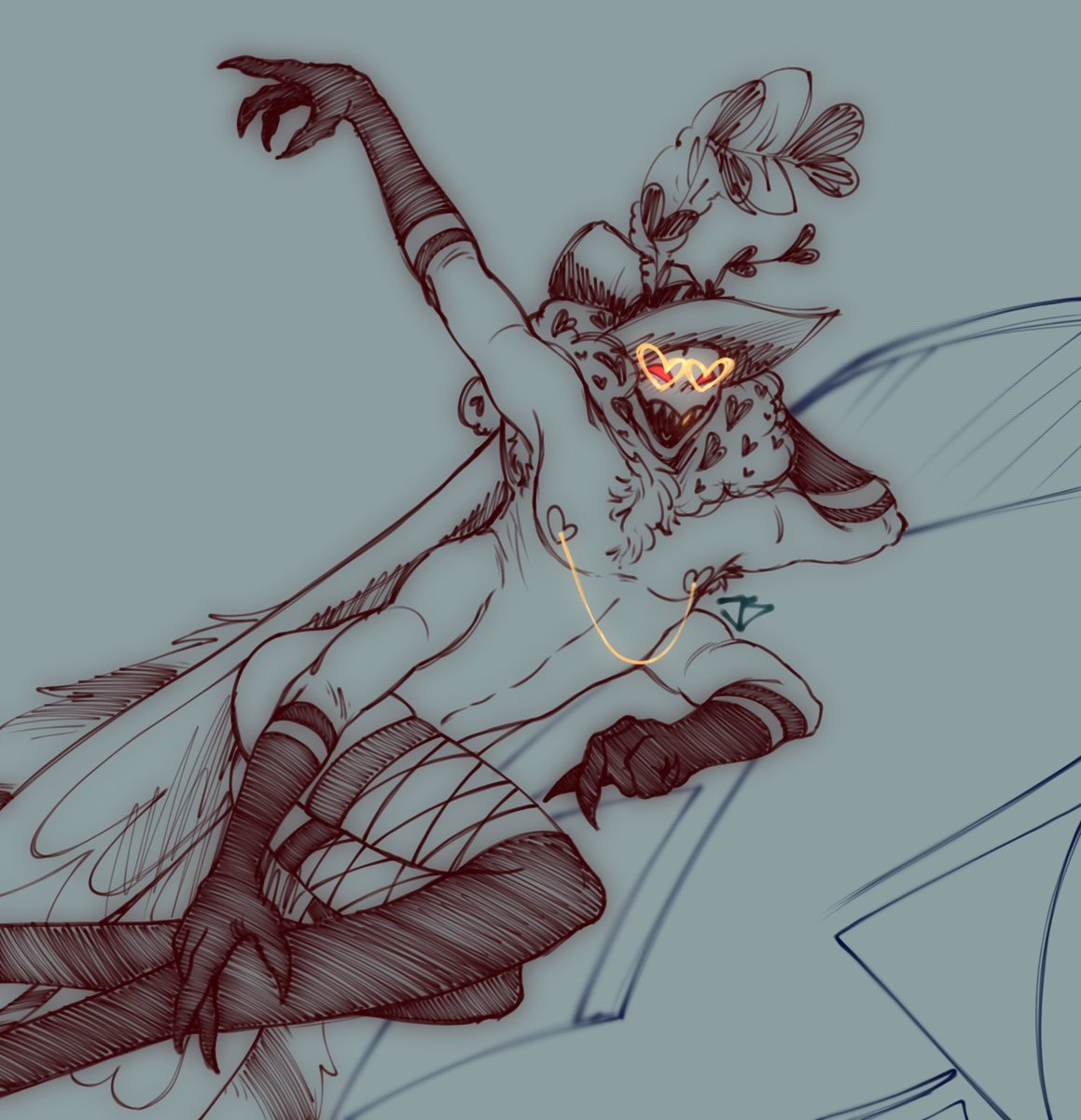 JasonTheDemon28's tweet photo. silly thing🫶
#hazbinhotel #hazbinhotelvalentino #valentinofanart 
added some muscle to the twig❤️‍🩹 https://t.co/4PG7GxBDY9