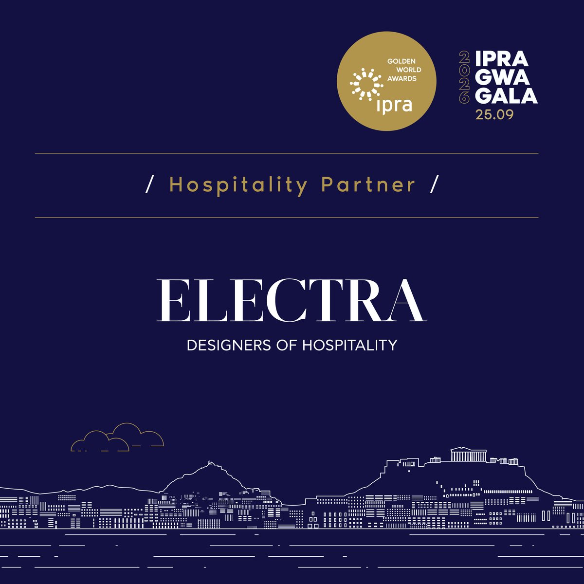 ipraofficial's tweet photo. @Electra Hotels and Resorts is the Hospitality Partner of the IPRA Golden World Awards for Excellence 2026.
 
Electra offers hospitality in Greece’s most iconic destinations such as the Electra Metropolis, Electra Palace, and Electra Rhythm  in Athens.

https://t.co/4XUvt1y75F https://t.co/IzhyoTqLbg