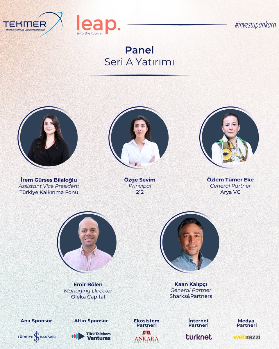 AnkaraTekmer's tweet photo. 🎙️ Invest-Up Ankara'da panellerde ekosistemin farklı başlıklarını birlikte ele alıyoruz! 

Yatırım stratejilerinden globalleşmeye, oyun ekosisteminden büyüme aşamasındaki finansman süreçlerine uzanan oturumlarla dolu bir gün için yarın Ankara TEKMER’de buluşuyoruz. 🚀 https://t.co/XKIqSdENQC