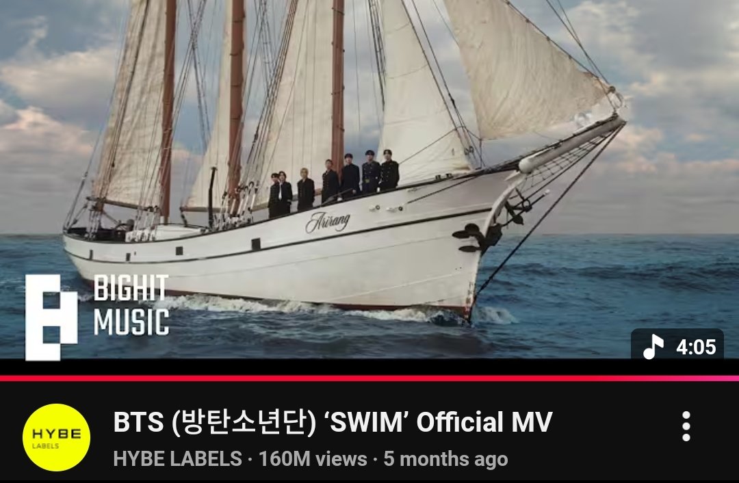 Yoon_kookie97's tweet photo. “SWIM” Official MV by #BTS now has surpassed 160M views on YouTube 🎉 

https://t.co/msGyTQTwOp https://t.co/zzQZhQK6ve