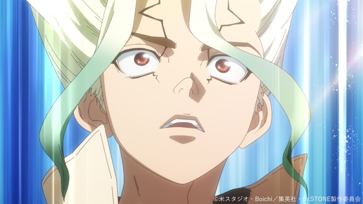 DrSTONE_exh's tweet photo. ━━━━━━━━━━━━━━━━ 🚀
TVアニメ「Dr.STONE」展 開催記念
ストーリーを振り返り!!
🧪━━━━━━━━━━━━━━━

🧪第４期４話 「Dr.Ｘ」🧪
千空たちが闇夜の誘蛾灯でコーンのありかを探っていたところ、司が暗闇から強い殺気を察知！突如、何者かにマシンガンで襲撃される！司の超反応と龍水の機転で何とかかわした千空たちだが、アメリカに高い科学力を持つ復活者がいることが判明する。翌朝、再び現れた復活者は、更なる驚きの科学武器で千空たちに迫る……！

「いんよ 敵にも キレッキレの科学屋がさ」

🗨️この話数で好きなシーンは？
コメントや引用リポストで教えてください🪨

TVアニメ「Dr.STONE」展は2026年12月より東京で開催予定✨
#DrSTONE