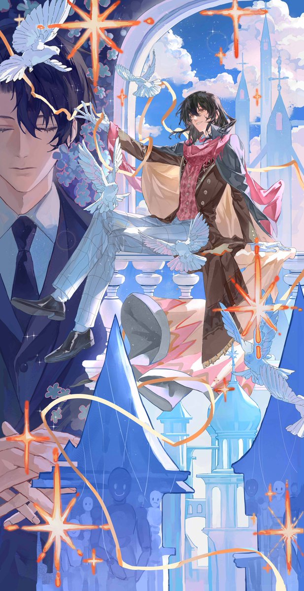 LOTM_WORLD's tweet photo. Lord of Mysteries New Official Physical Book Art — Merlin Hermes 

Miracles are only for a moment, but fate is often a long-lasting event." https://t.co/sHNxderq49
