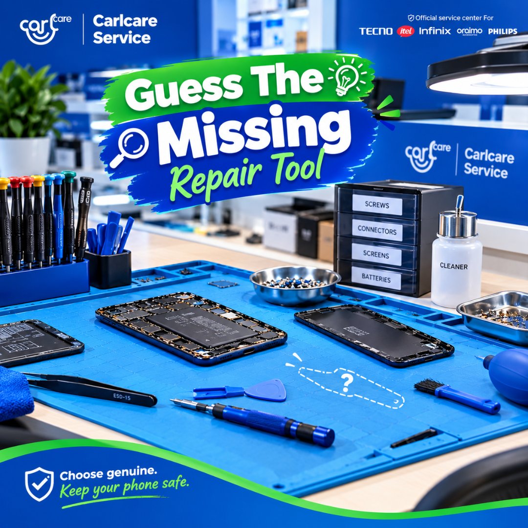 Carlcareug's tweet photo. 🔥What do you think is missing from the repair table?🧐📱
💬 Drop your answer👇
#CarlcareUganda #RepairChallenge #TechChallenge https://t.co/YvMiS8BjnH