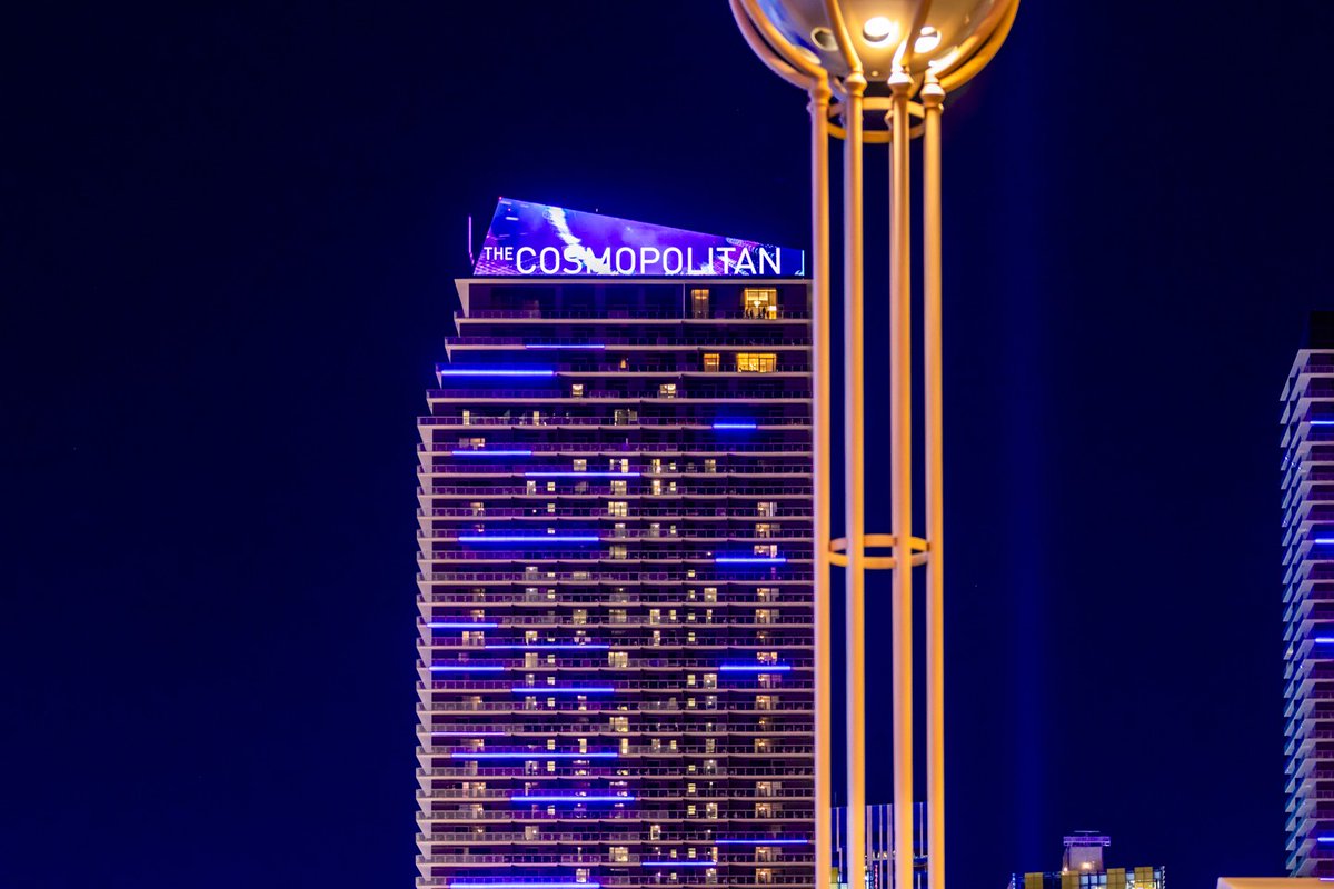 IrmaBevington's tweet photo. View of The Cosmopolitan hotel from Caesars Palace https://t.co/cASDJahNuq