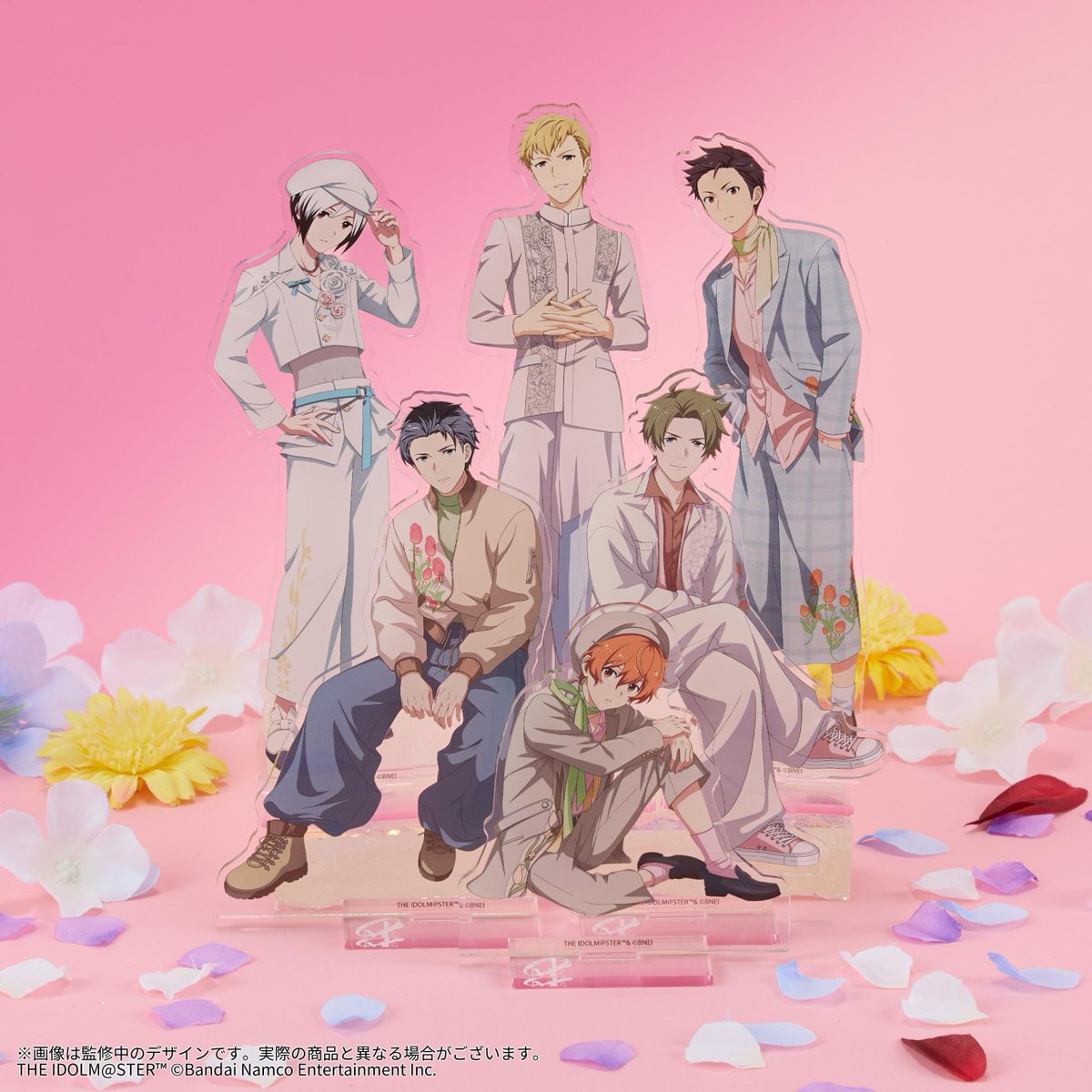SideM_official's tweet photo. 【グッズ情報】
／
#315MODE vol.1 SPRING
グッズのサンプルをご紹介🎉
＼

◇アクリルスタンド◇
描き下ろしビジュアルを使用したアクリルスタンド
春をイメージした台座もポイントです🌸

受注期間は9/30まで！
▶詳細はこちら
https://t.co/dDkUndkj8P https://t.co/83PhrgUYjx
