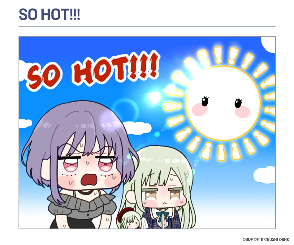 bangdreamon_EN's tweet photo. 1-Panel Comic Spotlight🎨
"SO HOT!!!"
Art by 毛魂一直線(@moukonzenmetsu)
#BanGDream #OurNotes #OurNotes0924 https://t.co/4HUuleAP4t