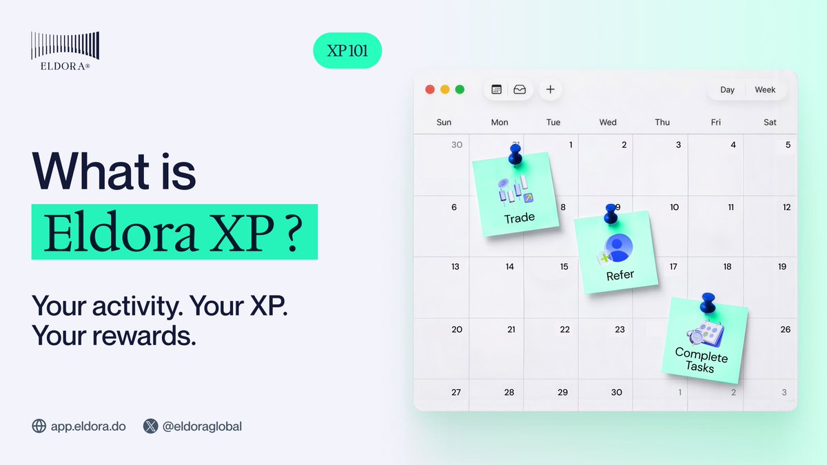 eldoraglobal's tweet photo. Your next XP is one task away. 

Trade. Refer. Complete eligible tasks.
Every eligible activity moves your XP forward.

Don’t leave XP on the table. 👀

XP 101 ↓ https://t.co/UfnmoZjqKu