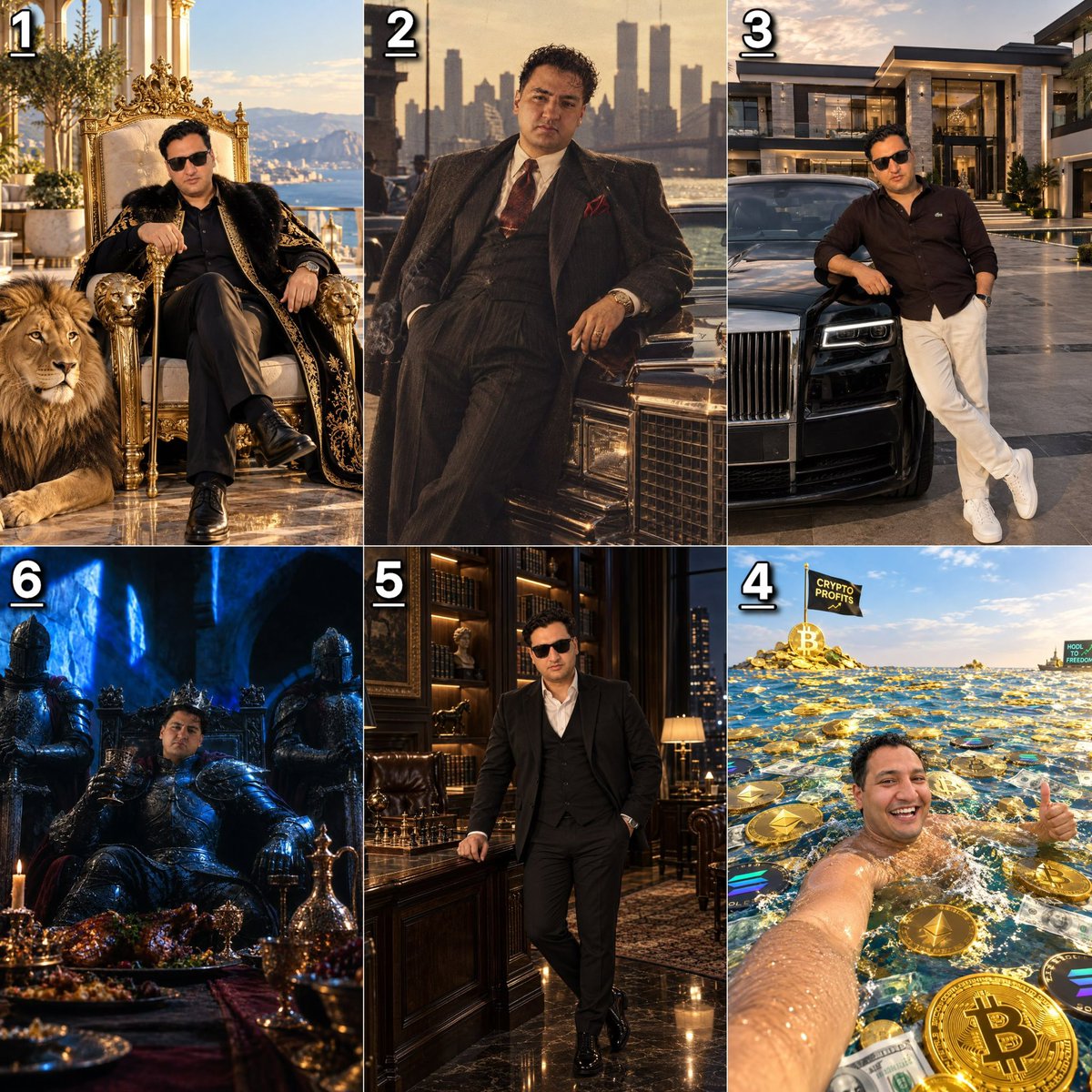 Crypto__Haris's tweet photo. Community Voting for the $50 Winner ‼️

Once again, I got an amazing response to my Al Contest. More than 200 people submitted their creations, and these are the top 6.

Vote for your favorite: 1, 2, 3, 4, 5 or 6

⏰Time: 4 Hours https://t.co/SIf2okuRsr