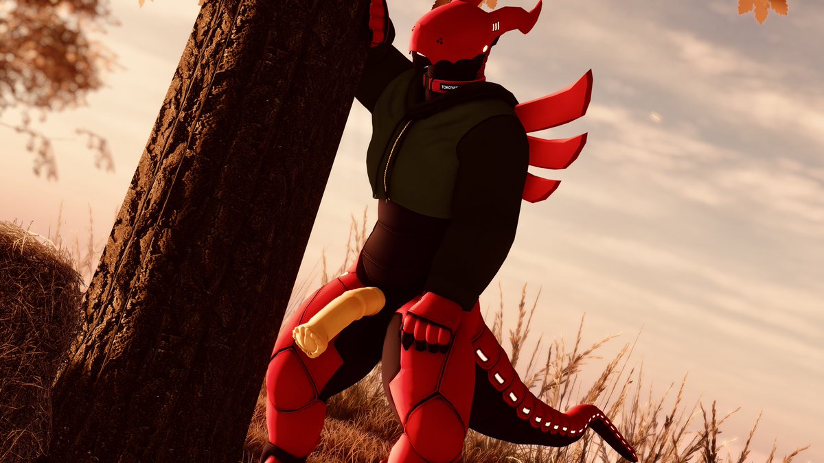 Freddyx1000's tweet photo. Looks like the red synth is lost in a wheat field. Anyone want to help him find his way out, or maybe help him pass the time~ ❤️ #yiff #furry #lewdvrc #nsfw #synth https://t.co/P6m955idb0