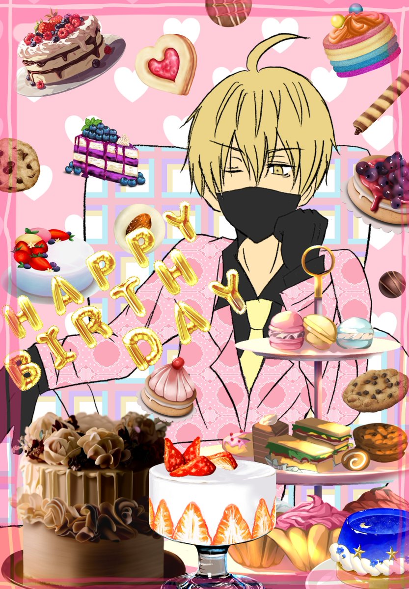 u0nmn4's tweet photo. ハピバ！塗り方いつもと変えてみました！
ポーズ埋もれたので、お菓子なしバージョンも✨
#皇后崎迅生誕祭2026
#皇后崎迅誕生祭2026 https://t.co/tz2vxAxV5F