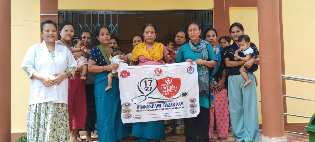 OKhowai's tweet photo. World Patient Safety Day was observed today, 17th September 2026, at Hrangkhawl Bazar AAM under Teliamura SDH with the theme “Safe Care for Life.”

MyGov Tripura Nhm Tripura Hfw Tripura 
#WorldPatientSafetyDay2026 #SafeCareForLife #PatientSafety #QualityHealthcare https://t.co/Rp8lkcGBdd