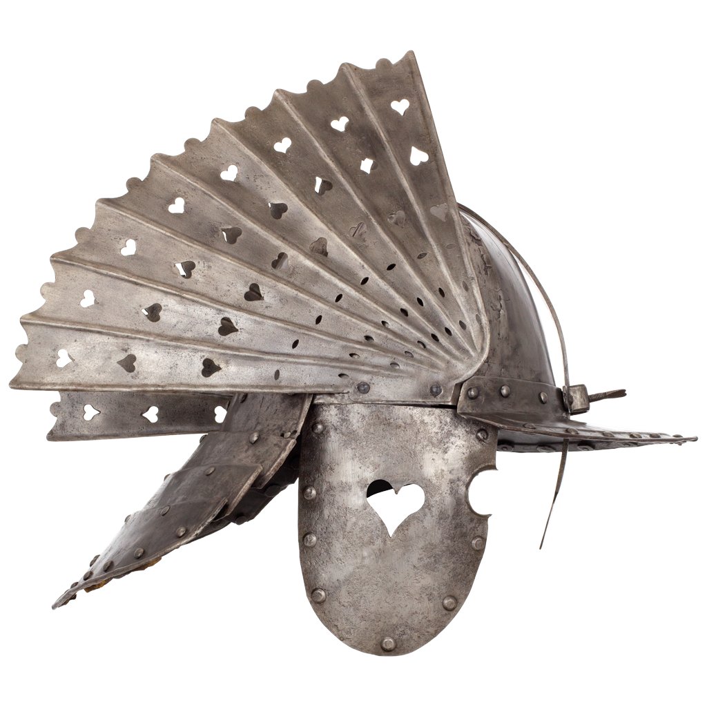 archaeologyart's tweet photo. A Winged Hussar’s Zischägge, Poland, ca. 18th century, housed at the Wawel Royal Castle State Art Collection. https://t.co/dXhguX1T7Y