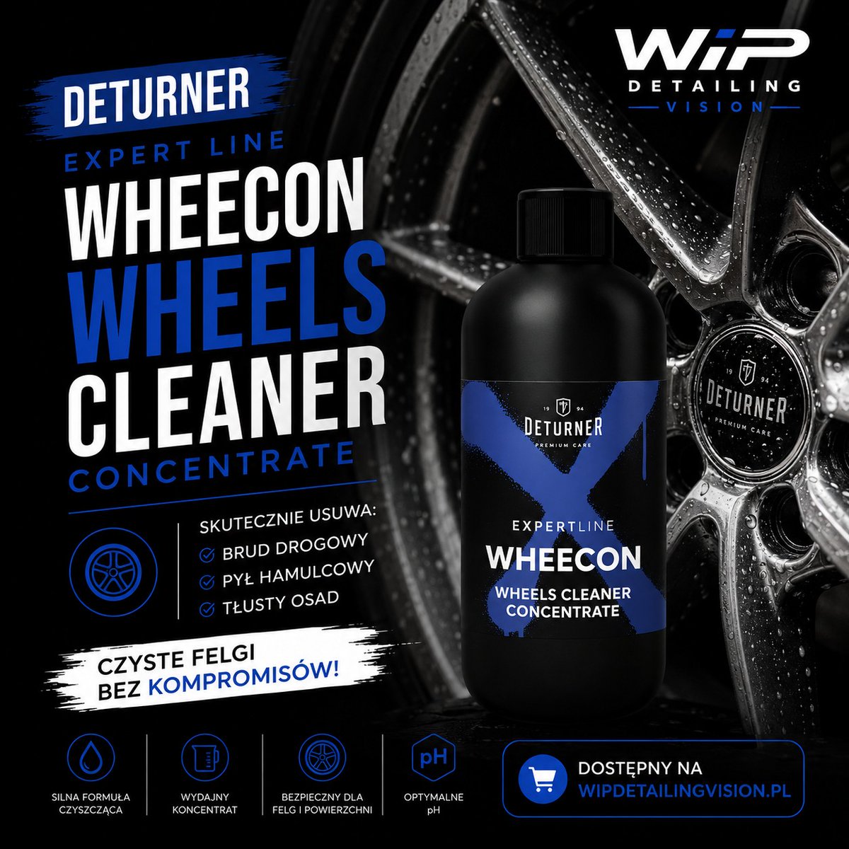 TashinaReick's tweet photo. Clean wheels without compromise! Discover Deturner Expert Line Wheecon Wheels Cleaner Concentrate—an efficient formula that removes road grime, brake dust, and greasy deposits while remaining safe for surfaces. Ideal for detailers and car https://t.co/nhPajhLfZG