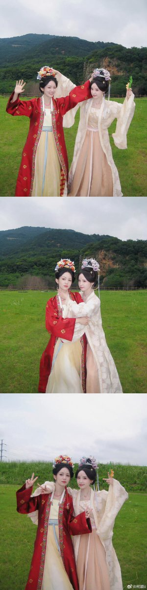 czhouye's tweet photo. The Xie’s family sisters off-screen are so cute! ♡ https://t.co/9O0NlNkkB8