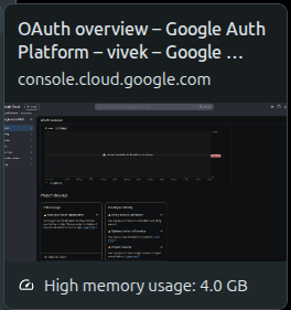 thevivekshukla's tweet photo. GCP console is such a memory hungry beast https://t.co/AlhV8FCv70