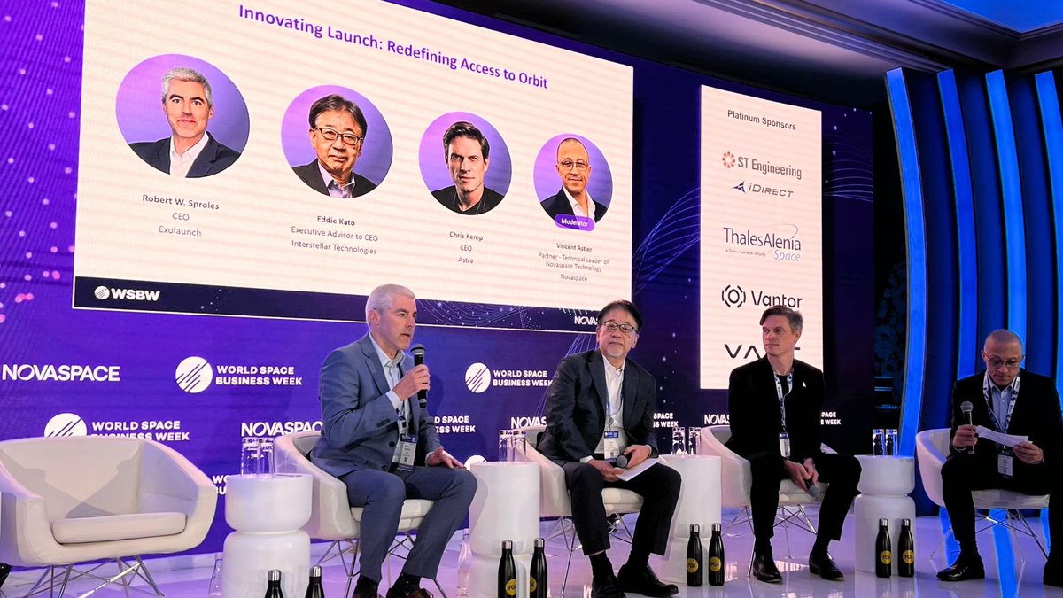 Exolaunch's tweet photo. Yesterday, our CEO Robert Sproles took the stage at @nvs_summits World Space Business Week to discuss the evolving landscape of access to orbit for satellite operators and how Exolaunch brings them greater choice and flexibility through our broad and growing launch program 🛰 https://t.co/sgJ5sPBBbc