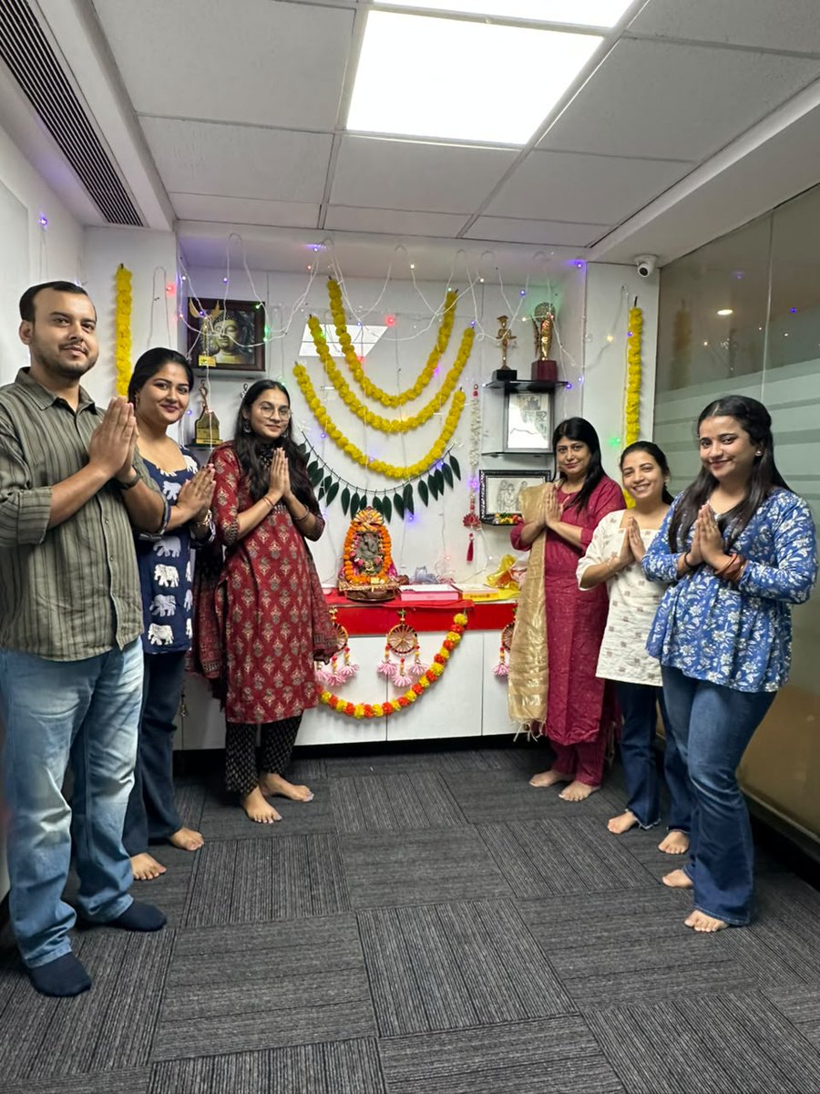 eletsonline's tweet photo. The celebrations continue at Elets Technomedia as we come together for another day of Ganesh Chaturthi with the same devotion, positivity, and spirit of togetherness.

Ganpati Bappa Morya!

#GaneshChaturthi #GaneshSthapna #Prasadam #EletsTechnomedia #TeamElets #FestiveCelebration https://t.co/mfSeXTPjEh