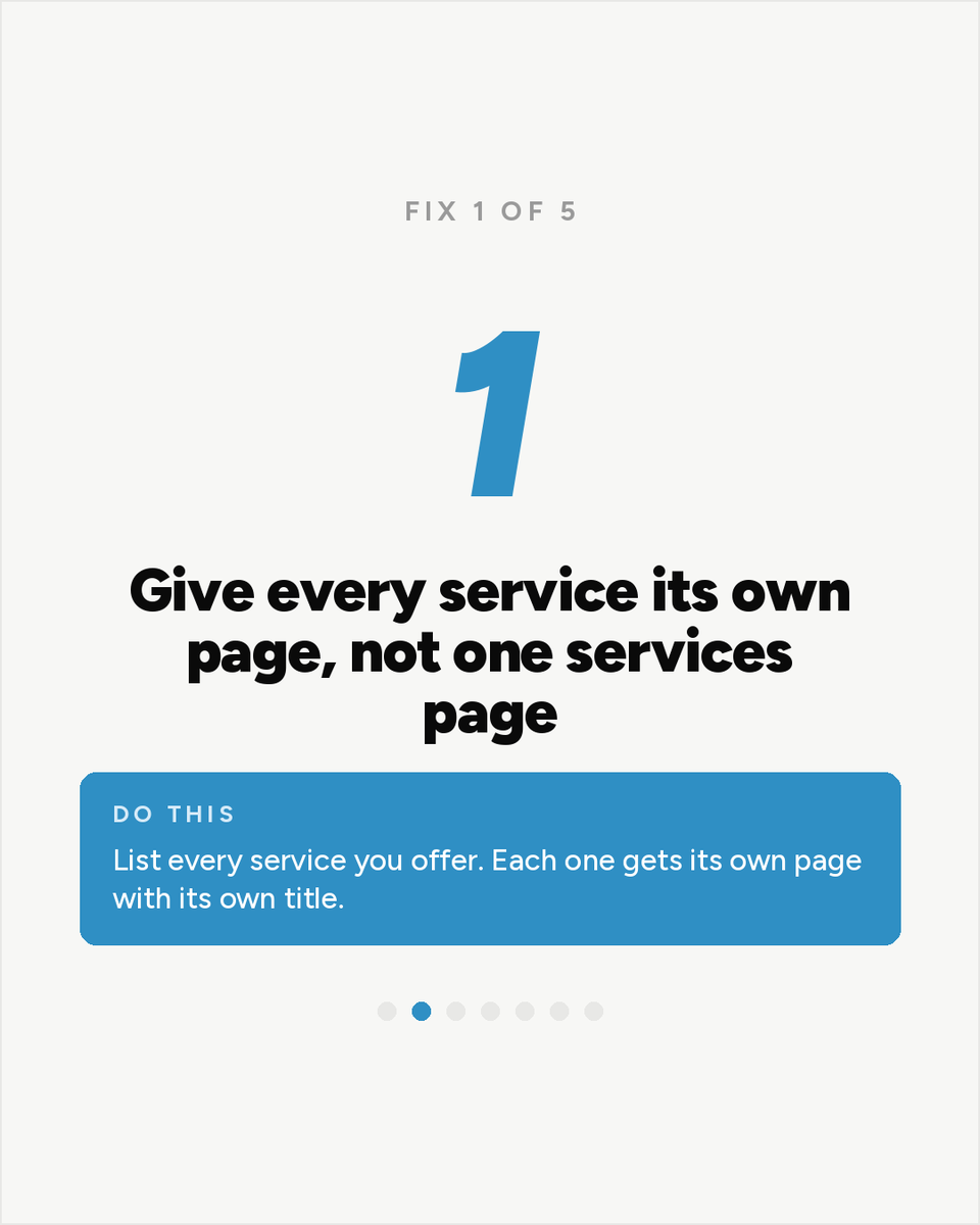 connorcedroseo's tweet photo. Same-day calls from same-day search.

Five fixes for the most urgent search in home services.

Five fixes, one action each. All five inside.

#TampaSEO #LocalSEO

Full pest control breakdown: https://t.co/dSGssWaEMA https://t.co/c6o4GmTuqg