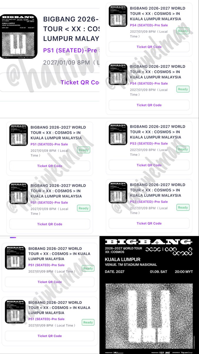 haniwelman's tweet photo. SECURED TICKETS FOR BIGBANG 2026-2027 WORLD TOUR <XX : COSMOS > IN KUALA LUMPUR π²πΎβ¨
- 12x tickets for membership presale β
Thank you for trusting us! βΊοΈβ¨
#BIGBANGinKL #COSMOSinKL #tsproofhw https://t.co/PVwAN6LY24