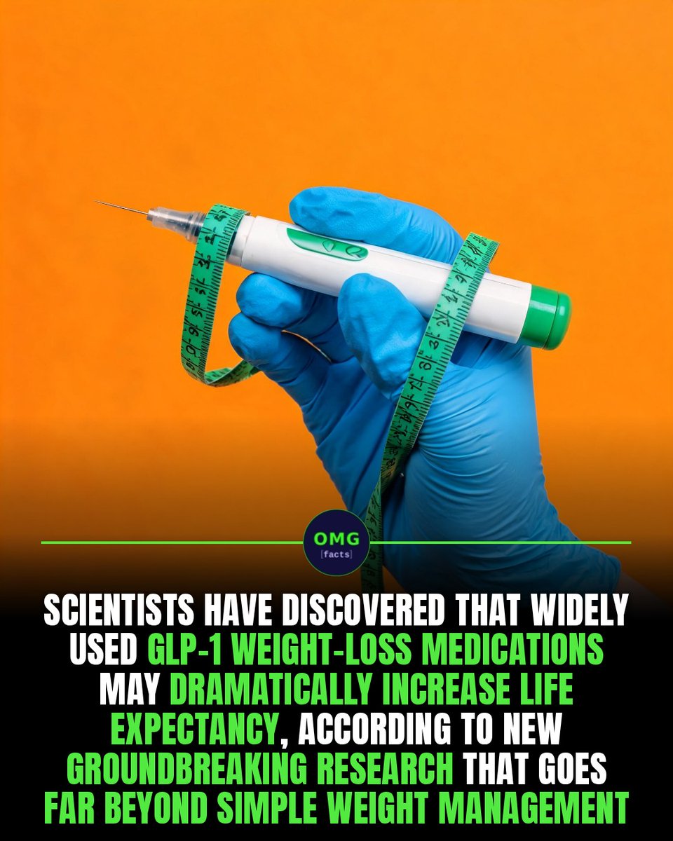 RosanneYantzer's tweet photo. One medication that helps shed pounds and may reduce mortality? New data suggests GLP-1 drugs could do more than treat diabetes and obesity: they may reduce inflammation, protect organs, lower infection-related deaths, and extend healthy lifespan. https://t.co/jJF1kQrsBC