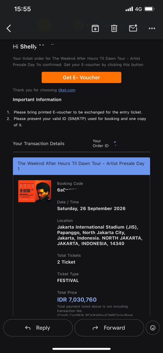 shell0ck's tweet photo. @kerohoneyan Hii kakk aku jual day 1 artist presale festival - 2 tiket, di harga 6.5jt (aku beli di 7jt incl. tax, platform fee, dll). Aku jual karena udah beli di section lainn. Tiket under nama pribadi dan bisa aku urus sampai fisik jugaa☺️ https://t.co/YLMP3TVqtD