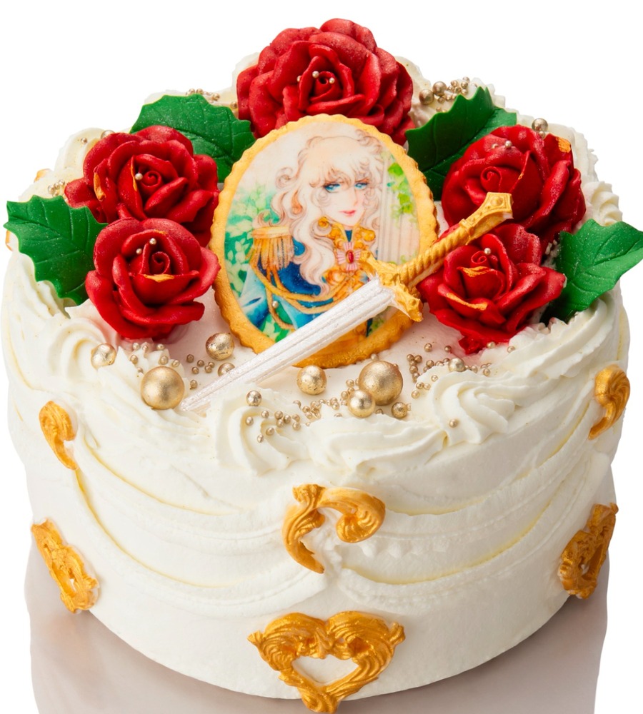 fashionpressnet's tweet photo. 東急百貨店「ベルサイユのばら」クリスマスケーキ、バラ咲き誇るオスカルの“熱いまなざし”ケーキなど - https://t.co/yDrMDZ9A0a https://t.co/snHPeXhQ89