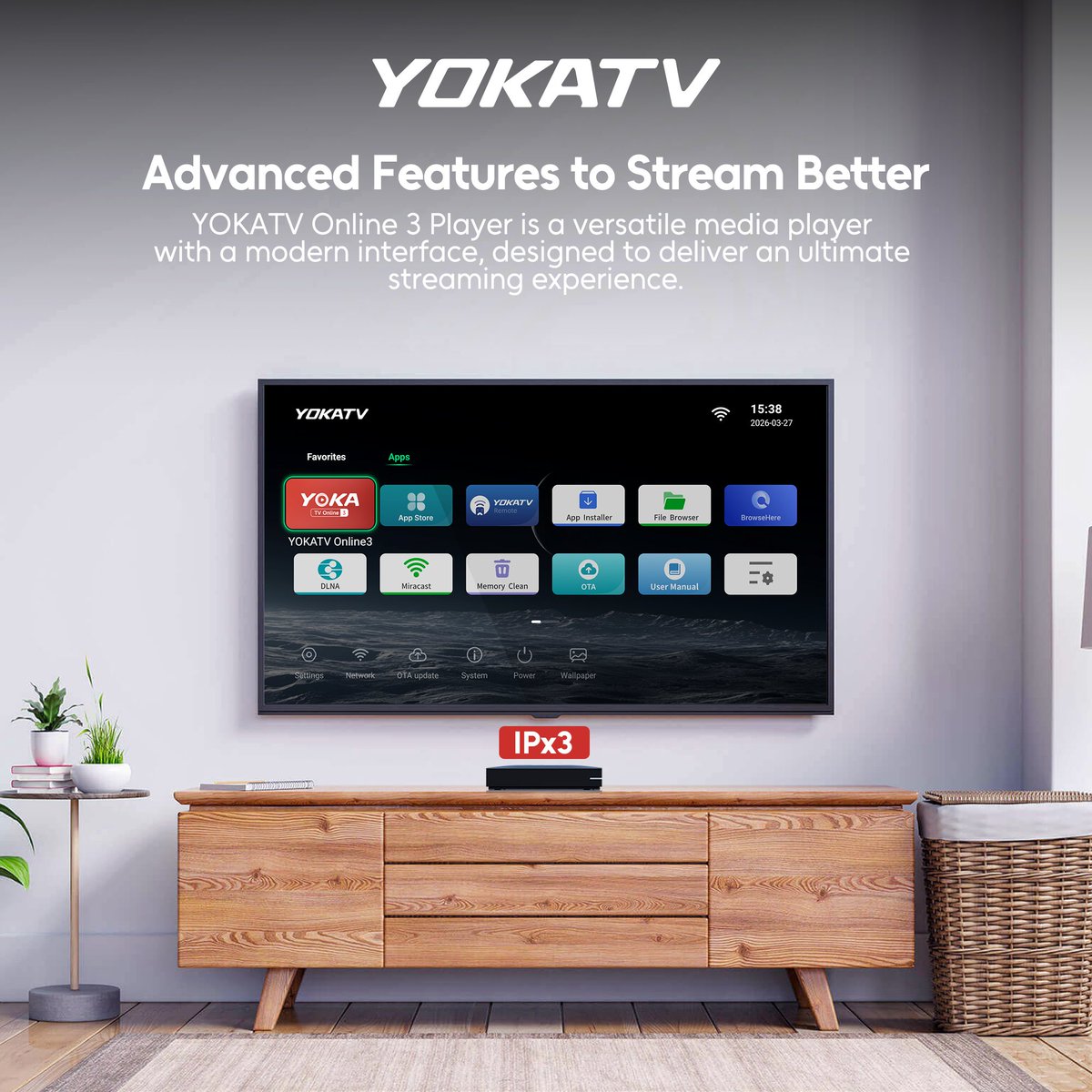 yokatvofficial's tweet photo. 🚀 Meet YOKATV Online 3 – Exclusive for IPx3
✨ Modern &amp; intuitive interface
 📺 Live TV &amp; VOD support
 🔎 Universal search function
 ⚡ Smooth, responsive navigation
 👤 Flexible account management
 🔄 OTA updates
 Learn more: https://t.co/mqtqut3obd
#YOKATV #YOKATVOnline3 #IPx3 https://t.co/oOtIVBTIIa