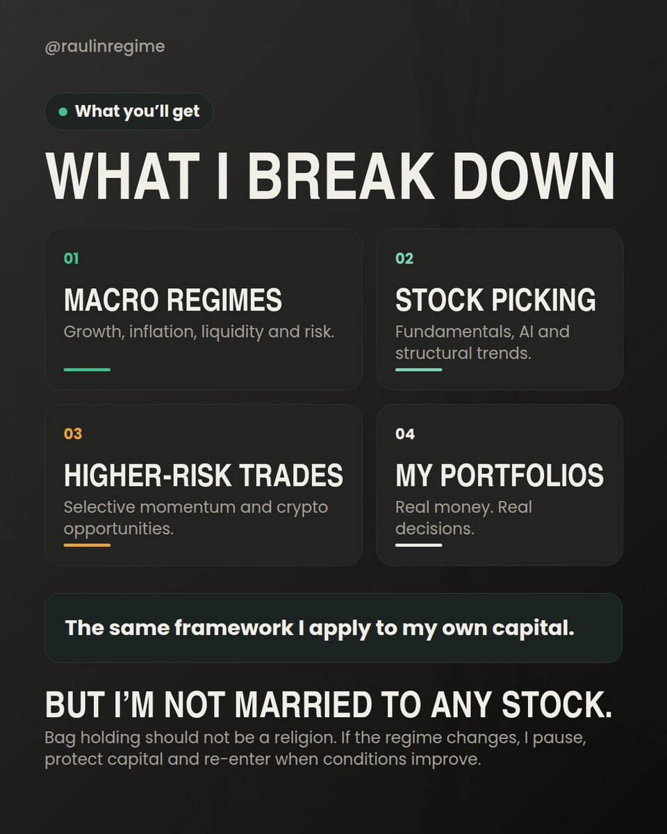 raulinregime's tweet photo. New here? Start with this. 🟢🔴

I'm Raulin, skydiver, entrepreneur and independent investor.

This account is about one question: when should you take risk, and when should you step back?

In skydiving, you never jump on red. In investing, most people do it every day. https://t.co/rC7CfiQ7cL