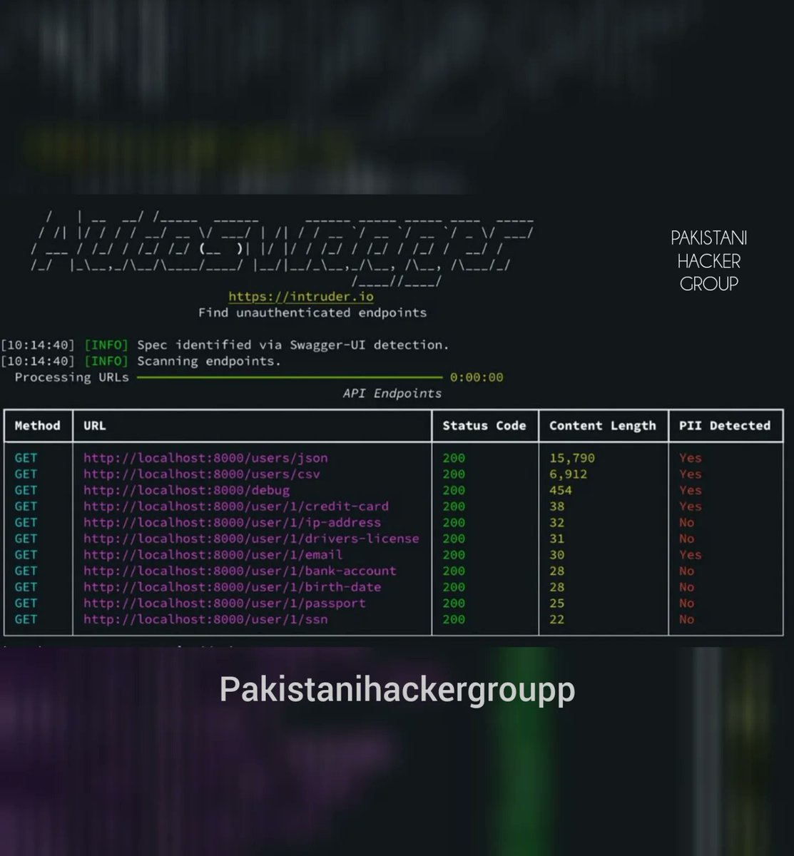 TrumanSchegt's tweet photo. Find unauthenticated endpoints (for educational purposes only)
Pakistani hacker group https://t.co/w2k3KEsjQW