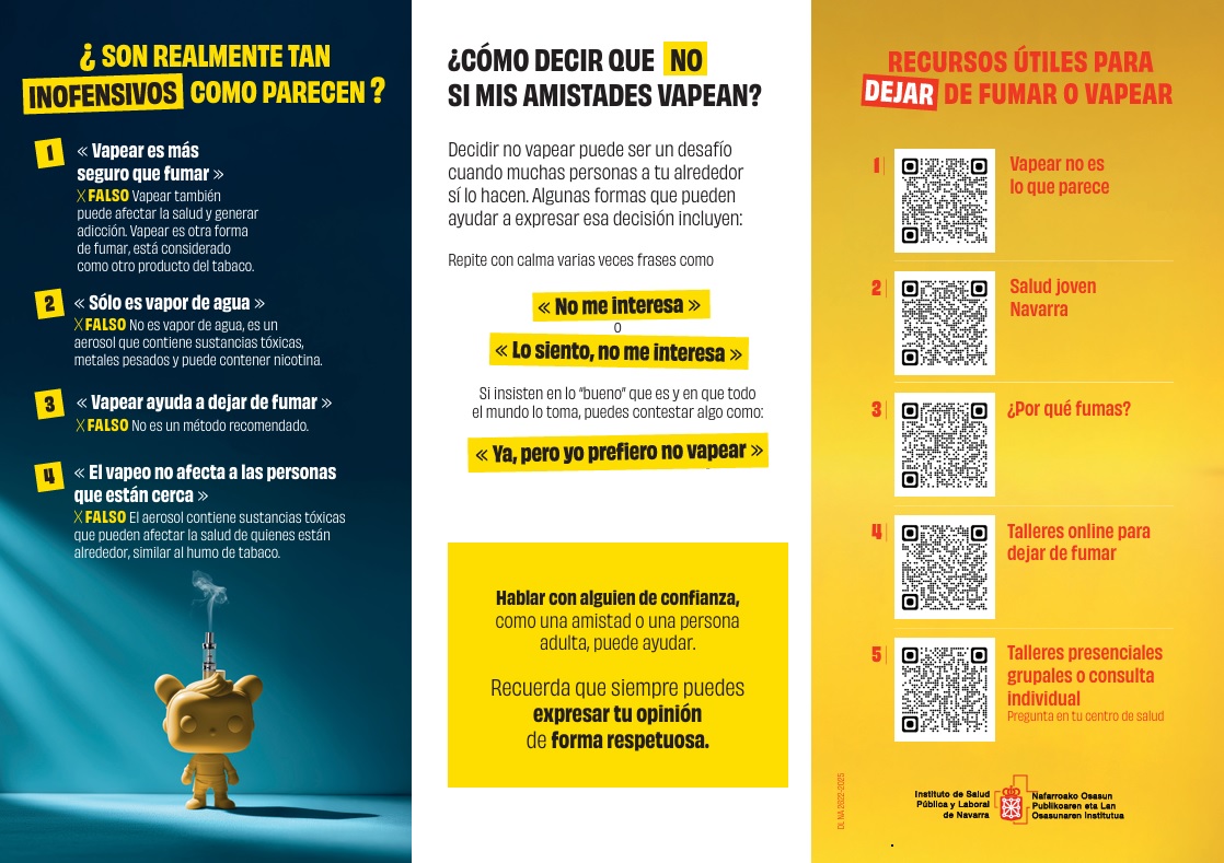 ssbaltsasu's tweet photo. Salud advierte del aumento de consumo de cigarrillos electrónicos en
Navarra: casi la mitad de la población adolescente de 14 a 18 años los ha probado. https://t.co/sHDdDxVcqY