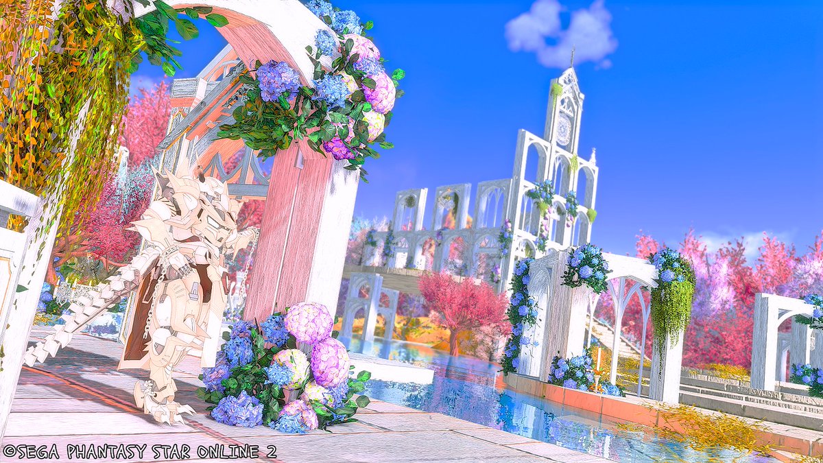 oymd33_ty3's tweet photo. 空仔さんのCSにて🪻
随所にあるフォトスポット含めとにかく幻想的で、夜と朝で雰囲気変わるのとんでも素敵だった…!!
魔法モノのキャラに合いすぎる🙏😭お邪魔しました～！

ship9『花の都』653801 656332
#PSO2NGS
#PSO2NGS_SS
#メンテの日じゃないけどssを貼る https://t.co/Crw3lK0pQd