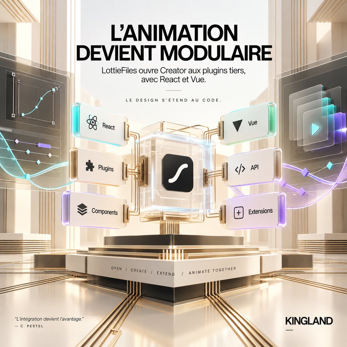 KingLandfr's tweet photo. 🎨 L'ère de l'animation modulaire est ouverte
#KingLand #IA #AnnuaireIA #LottieFiles #DesignSystem #MotionDesign #WebDev #UXUI #CreativeTech
Comment transformer la création d'animations complexes en un workflow ouvert et extensible pour les équipes techniques ?
✨ Explorer LottieFiles : https://t.co/OENqsCYSt1
Parce qu’avec l’ouverture des API de Lottie Creator, comprendre le développement de plugins tiers vaut mieux que subir une rigidité logicielle. LottieFiles vient de publier sa documentation technique détaillant l'architecture requise pour créer des extensions personnalisées, incluant une prise en charge native des frameworks React et Vue.
Cette modularité pourrait radicalement transformer la vélocité des équipes design en supprimant les goulots d'étranglement créatifs. L'interopérabilité totale entre les outils de création et les frameworks de développement permettrait une standardisation inédite des composants animés au sein des interfaces modernes.
🔍 Insight stratégique : L'ouverture des plateformes créatives est devenue le levier majeur pour capturer l'écosystème des développeurs frontend.
🤖 Insight technologique : L'intégration native des frameworks React et Vue dans l'architecture de plugin garantit une adoption immédiate par les ingénieurs.
📈 Insight business : Les entreprises pourront bâtir des bibliothèques d'animations sur mesure augmentant drastiquement la valeur perçue de leurs produits numériques.
💡 Insight créatif : Le design devient enfin une extension logique du code, supprimant la friction traditionnelle entre l'exportation graphique et le déploiement.
🛡️ Insight risque : La multiplication des plugins nécessite une gouvernance stricte pour éviter la fragmentation et maintenir la performance des assets animés.
🚀 Insight opportunité : Le développement d'extensions spécialisées ouvre un nouveau marché de micro-SaaS axé sur l'automatisation de mouvements complexes.
▫️ Fiche Tool : https://t.co/auCn3CO4hs
❝ La véritable innovation ne réside plus dans la puissance de l'outil, mais dans la fluidité avec laquelle il s'intègre à l'architecture existante. ❞
— C. Pestel
Pour aller plus loin dans l’analyse :
▫️ Dernière Fiche Impact : https://t.co/rjpfJRjFxz
J'observe une mutation profonde où la frontière entre le designer et le développeur devient de plus en plus poreuse. Je m'inquiète toutefois de la complexité technique que cette ouverture impose aux profils purement créatifs. En prenant du recul, je réalise que nous entrons dans une phase où l'interopérabilité devient un avantage concurrentiel décisif. Je suis convaincu que les outils les plus performants demain seront ceux qui se laisseront le plus volontiers transformer par leurs utilisateurs.
Pensez-vous que cette ouverture vers React et Vue suffira à faire de Lottie le standard absolu pour le motion design web interactif ?