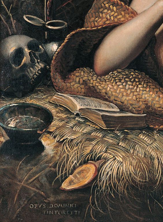 artenpedia's tweet photo. Domenico Tintoretto, The Penitent Magdalene, 1598-1602 c. (details) https://t.co/YTGMfksAY2