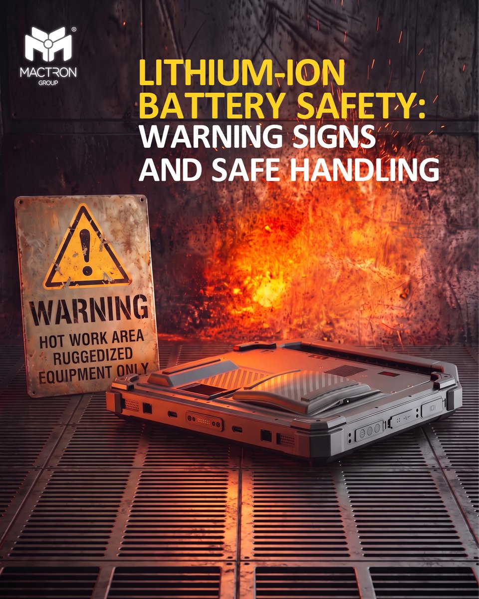 MACTRONGROUP's tweet photo. How Safe Are Your Industrial Tablets? A Guide to Battery Maintenance.🩺🔋
🔗 https://t.co/BraYHTT6zD
#IndustrialTablet #BatterySafety #DeviceReliability #PreventativeMaintenance https://t.co/FKdf5ki2EX