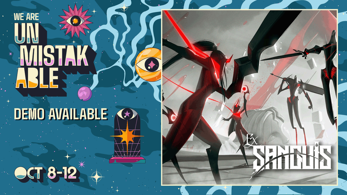 LightbulbCrew's tweet photo. The Stillae are part of the #UnmistakableFestival with a demo full of blood 🩸

Join the celebration of art in videogames on Oct 8-12! https://t.co/JrwKlvsL5W