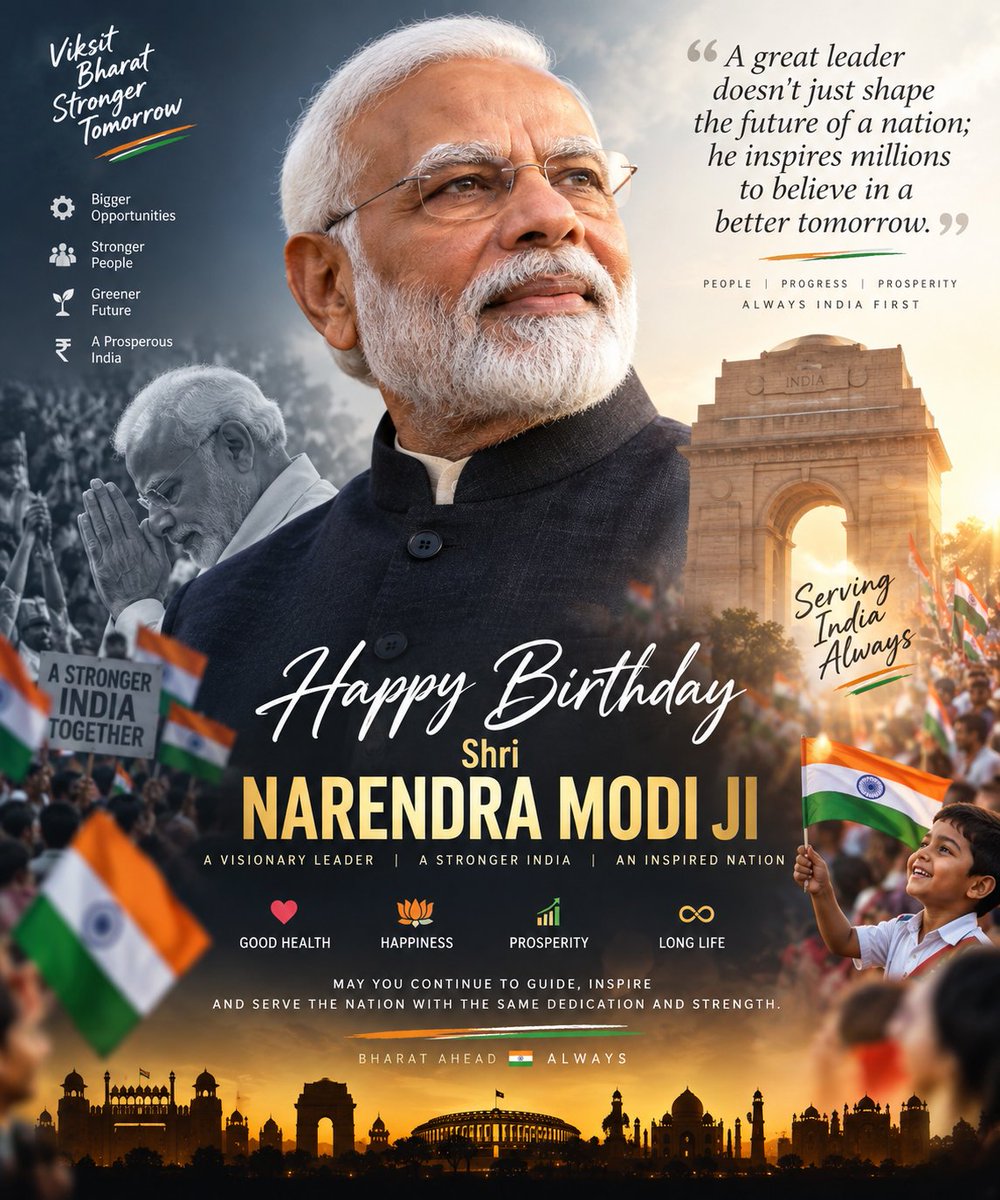 iamabhishek29's tweet photo. Happy Birthday to the Honourable PM of India @narendramodi ji 🎉🎂May u always remain blessed 👏❤️ #modiji #pmofindia #india #happybirthdaymodiji https://t.co/ghypejHQsw