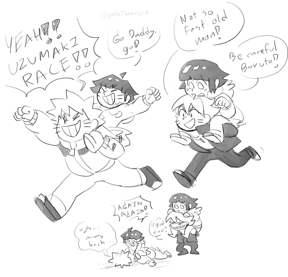 yaboiBEANS13's tweet photo. Naruhina fam version https://t.co/j1wvlTKT2d