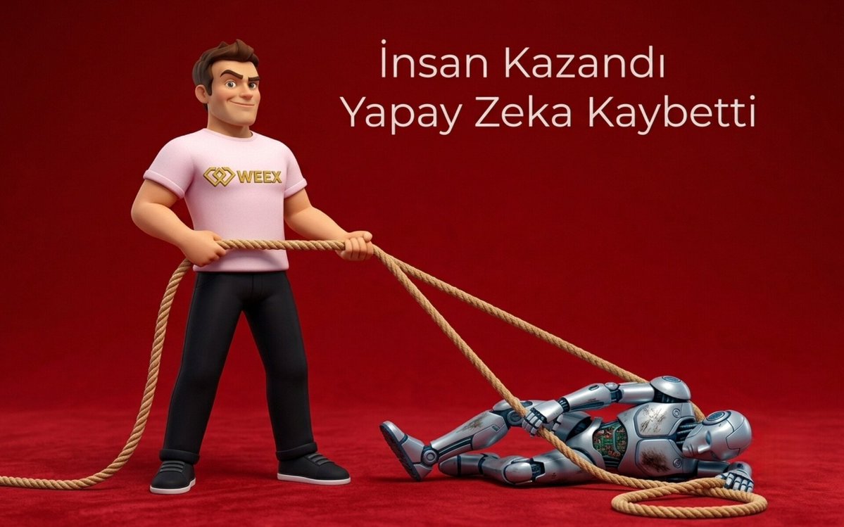 auratraderx's tweet photo. 🧠 Seçimim: İnsan Takımı!
 Ne kadar veri işlenirse işlensin sezgi, kriz anı yönetimi ve stratejik esneklik her zaman kazandırır. WEEX AI Wars II'de ipi göğüsleyen yine biz olduk! 💪

🚀 @WEEX_Turkiye

 #WEEX #AIWars #WEEXAIWarsII #İnsanTakımı #Crypto https://t.co/B7kkybshAj