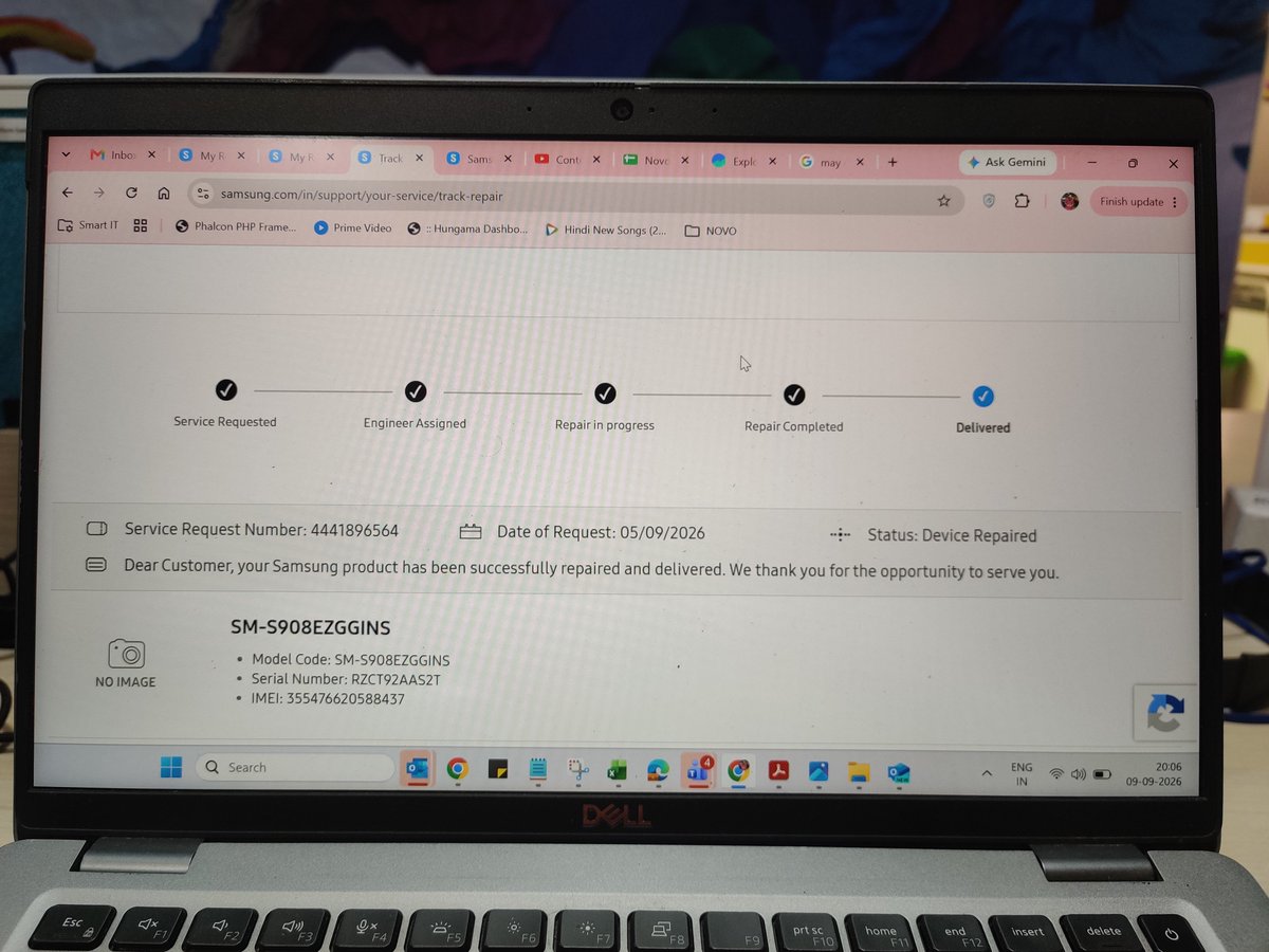 Altamashfarid's tweet photo. @SamsungIndia @SamsungCEO I am deeply disappointed with the handling of my Galaxy S22 ultra service request (4441896564). Samsung official portal shows my device as "Repaired &amp; Delivered" while it remains at the service centre. At the same time,I am being told repair is denied https://t.co/H5b7AeAB8P