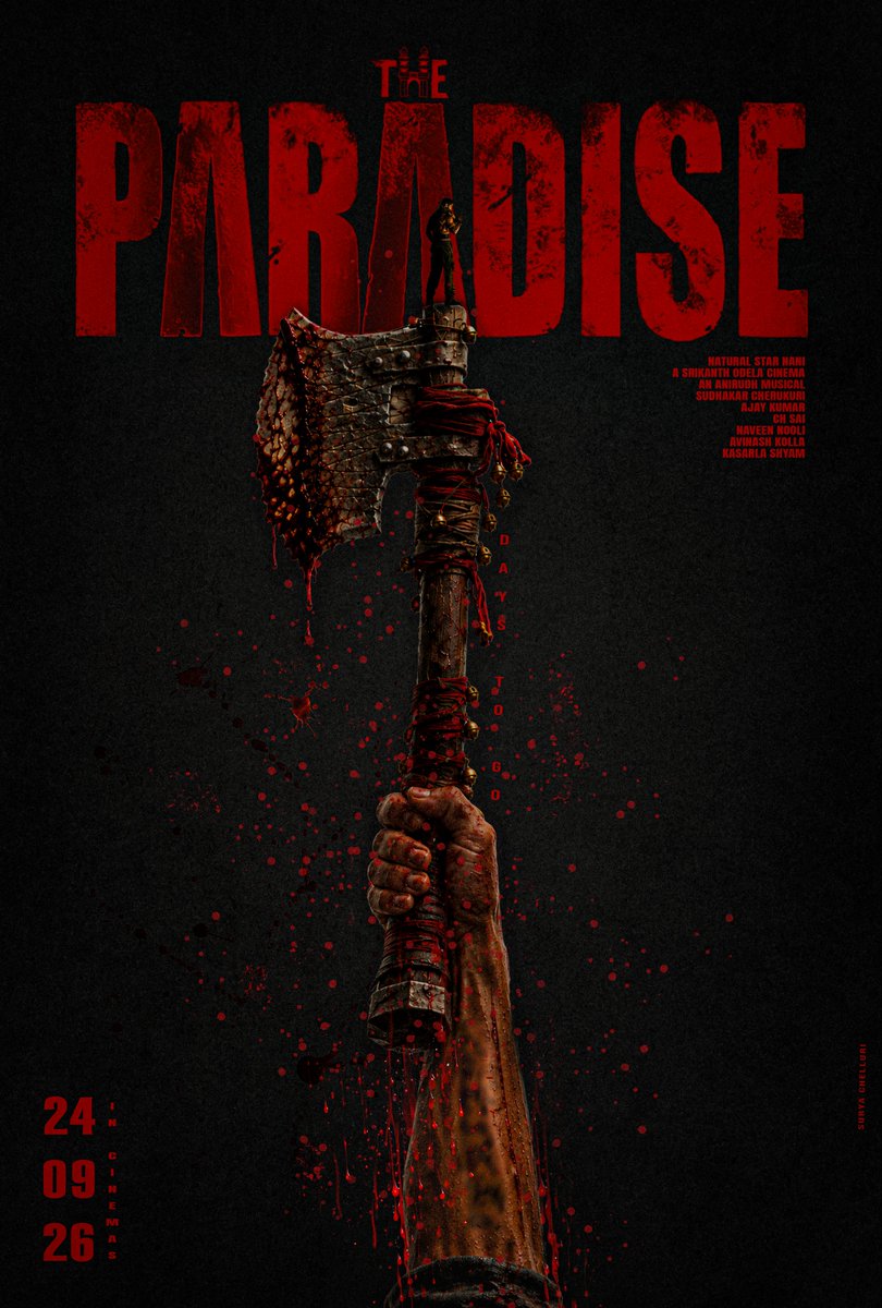 SuryaChelluri's tweet photo. 7 Days to go JADAL ZAMANA 🐦‍⬛🐦‍⬛
#TheParadise Poster Design 💣

@TheParadiseOffl 💥 https://t.co/0cUkCQ3sBT