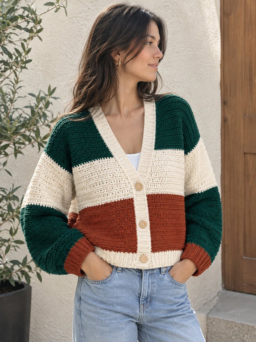YarnandYield's tweet photo. Sweater Crochet Pattern | YarnAndYield
Create a cozy oversized colorblock cardigan with textured moss stitch, wide sleeves &amp; a button-front design.

A modern handmade wardrobe piece!

Instant Download:
https://t.co/UP2DZpZGPf

#SweaterCrochet #CrochetCardigan #CrochetPattern https://t.co/nfg016e3lU