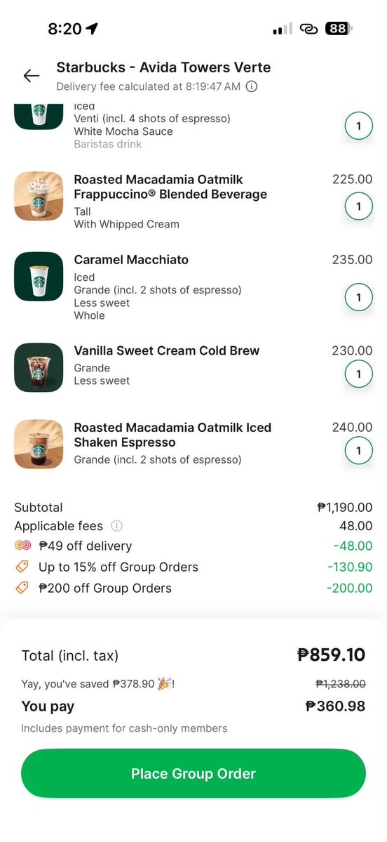 papajakec's tweet photo. For those na laging “ako na mag-order” sa group chat 📷 May ₱200 OFF pala for first-time Grab Group Order hosts. Code NEWTOGO, 3+ members + ₱1k minimum spend. https://t.co/iYcYTwuBf7