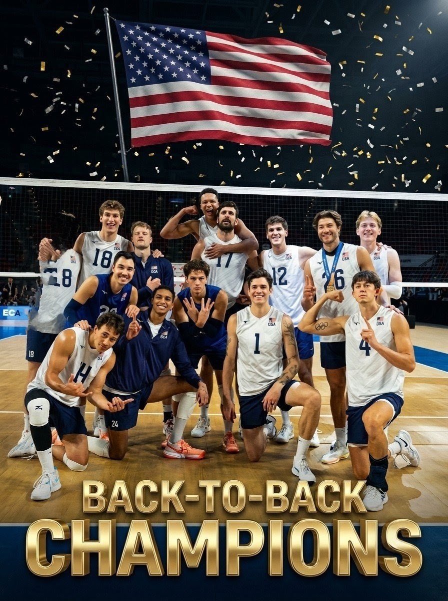 volleytrails's tweet photo. 🇺🇸 BACK-TO-BACK CHAMPIONS! USA WINS NORCECA! 🏆

USA has successfully defended their title! They claimed their second consecutive NORCECA Men's Continental Championship after outlasting host nation 🇨🇦 Canada in an epic five-set thriller: 25–19, 26–24, 25–27, 17–25, 15–13.

Congratulations, Team USA! 👏

#NORCECAContinentalChampionship #NORCECA #Volleyball 
📸 NORCECA