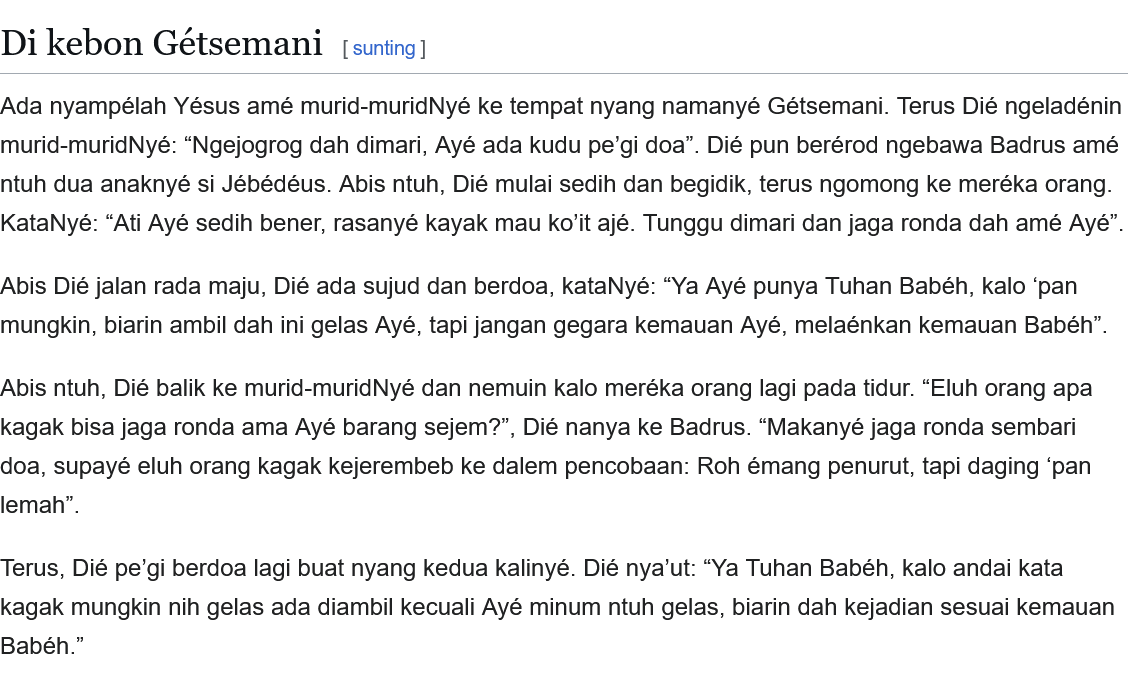 hansdavidian's tweet photo. Seriously, if you haven't had the chance to read the bible in Betawi, you are missing a lot. https://t.co/670zEENhuH https://t.co/JU5BdQ6Rch